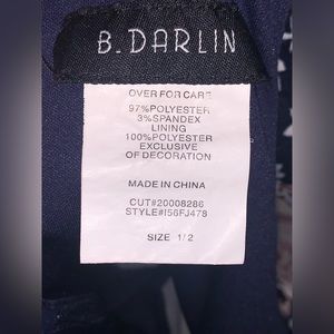 B.Darlin Dress size 1/2 very elegant